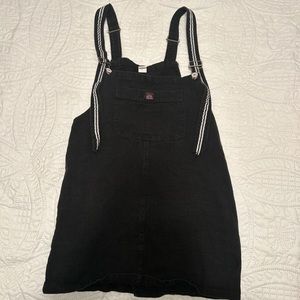 denim overall dress